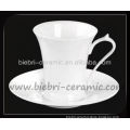 plain ivory white fine bone china cups sets and with saucers